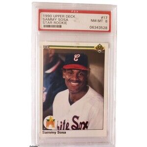 1990 Upper Deck Sammy Sosa Star Rookie PSA 8 # 17